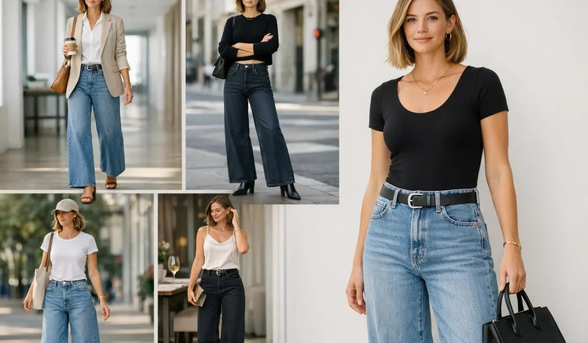 Wide Leg Jeans Outfit Ideas