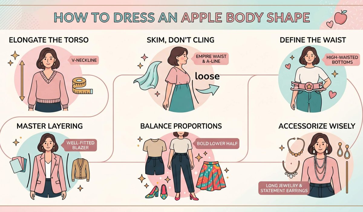 How to Choose Dresses for Apple Shape